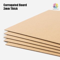Mat Board Center, 50 Corrugated Cardboard Sheets 8.5×11 Inches Flat Card Boar…