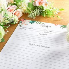 50 Sheets Recipe Paper Full Size Recipe Refill Pages 8.5 x 11 Inch Cards for Bin