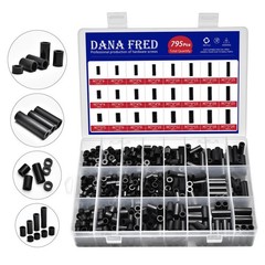 795Pcs Nylon round Spacer Non-Threaded Plastic Standoff Hardware Assortment Kit