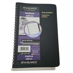 At-A-Glance 80-LP11 Telephone Address Book 4.75×8 500 Entries New
