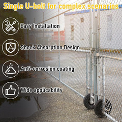 Blulu 2 Pcs Chain Link Nylon Rolling Gate Track Wheel, Quiet Sliding Roller with