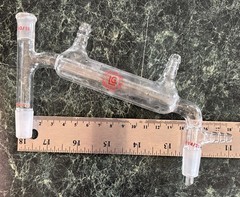 Lab Glass Inc – 14/20 Jacketed Vigreux Vacuum Distillation Head – 180mm – USA