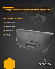 Tailgate Latch Handle Rear Textured Black w Key Hole Nissan Frontier 2001–2004