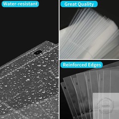 30 Pack Photo Sleeves for 3 Ring Binder (4×6, for 120 Photos), Archival Page Pro