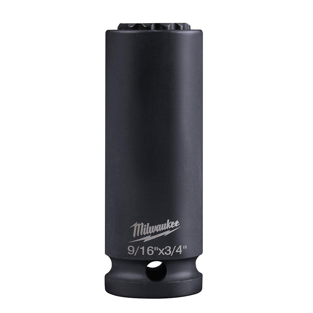 Milwaukee Shockwave Lineman’s 12Pt 9/16 In. X 3/4 In. 2-In-1 Socket