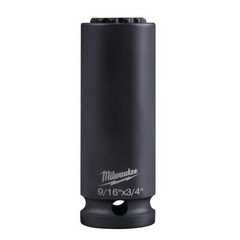 Milwaukee Shockwave Lineman’s 12Pt 9/16 In. X 3/4 In. 2-In-1 Socket