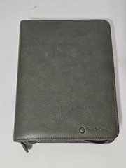 Franklin Covey Planner Sandstone Leather Green 7 Ring Full Zip 7 Habits 10×8″