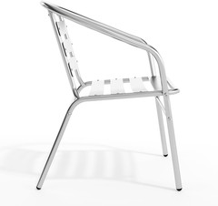 Flash Furniture Lila Commercial Aluminum Indoor-Outdoor Restaurant Stack Chair w