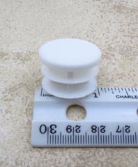 QTY 12 White Plastic 1″ Inch OD 14-20 Gauge Round Tube End Cap Insert Plug Glide