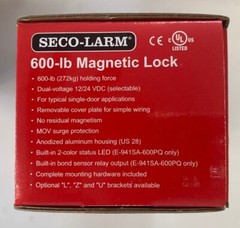 Seco-Larm E-941SA-600 Enforcer Electromagnetic Lock with 600Pound Holding Force.
