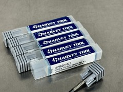 (5) Harvey .02″ (.5mm) Carbide End Mill Miniature Ball Nose 47920-C3