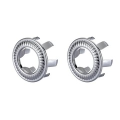 2 Pack Sink Overflow Ring, WOWOW Brass Trim Brushed Nickel