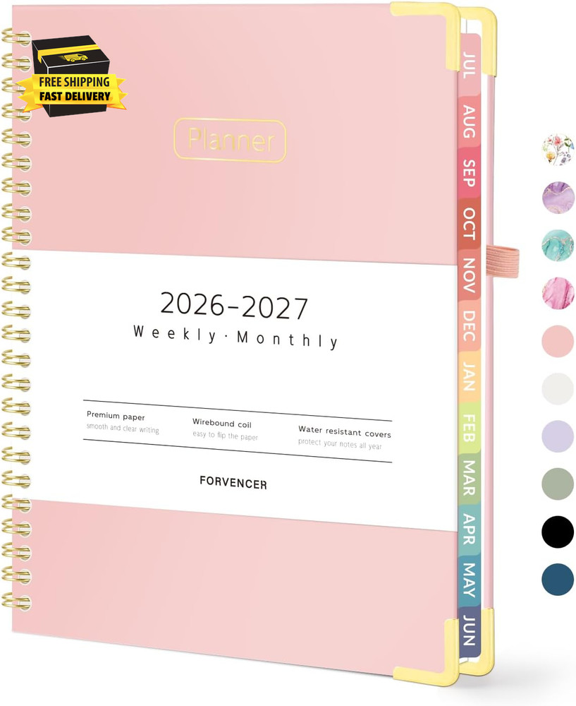 Academic Planner 2026-2027, Hardcover Calendar Planner Weekly & Monthly, July 20