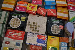 Vintage Office Supplies Lot Dennison Avery Empire Deco Room Tacks Nails Willow