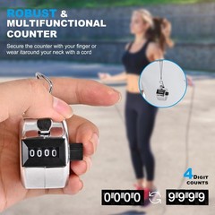 4 Digit Metal Hand Tally Counter Pitch Mechanical Counter Machine Handheld