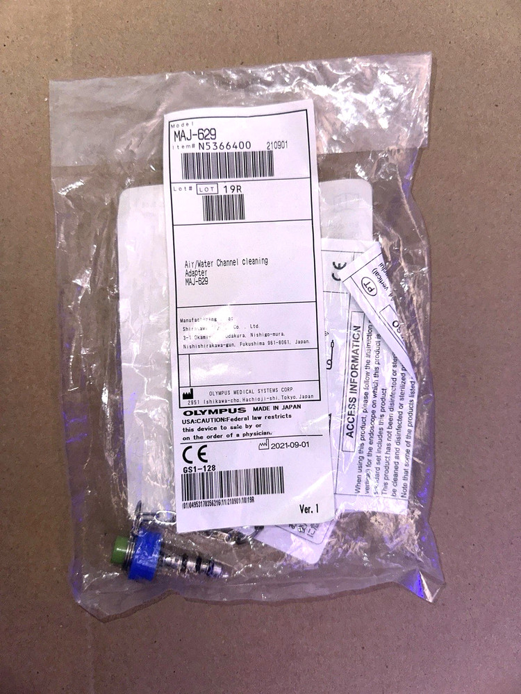 Olympus MAJ-629 Ultrasonic Air/Water Channel Cleaning Adapter, NEW