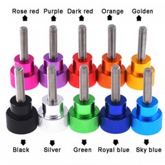 UNC 1/4-20 Aluminum +Stainless Steel Knurled Thumb Screw Bolts 6mm-100mm Length