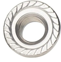 FLANGED NYLOC NUTS A2 STAINLESS STEEL NYLON INSERT SERRATED FLANGE LOCKING NUTS
