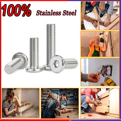 1/4-20×1/2 Flat Head Hex Socket Cap Screws Bolts,304 Stainless Steel Fully Threa