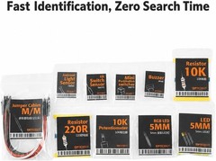 Basic Electronics Starter Kit for Beginners – with UNO R3 Board, Compatible with
