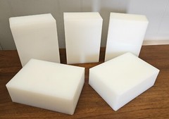 (QTY 5) UHMW Polyethylene Plastic 2-1/2” x 5” x 7” (oversized) FREE SHIPPING