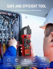 Digital Clamp Meter D-Shaped Jaw 4000 Counts AC/DC Current & Voltage NCV