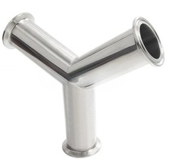 1.5″-4″ Tri Clamp Equal 3 Ways Y 304 Stainless Sanitary Ferrule Pipe Fitting
