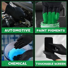 Industrial Diamond Texture Nitrile Gloves – 100/1000PCS, Chemical Resistant, 8mi
