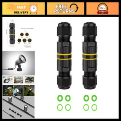 6 Pin Waterproof Electrical Wire Connector IP68, 5-12mm, 16A 450V, 2 Pack