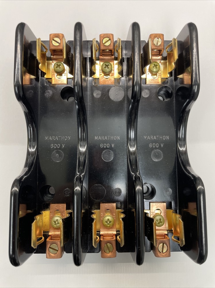 Marathon 4100035 Motor Starter Fuse block holder 3 Pole 600V 35-60 Amp 35A 60A