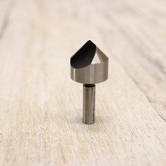 4 Pc- 3/4″ Single Flute HSS Countersink Bits- 90 Degree 1/4″ Straight Shank