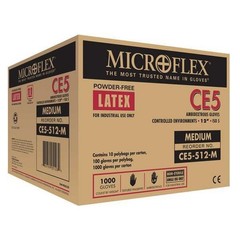 Ansell Ce5-512 Cleanroom Gloves, 5 Iso Class, Latex, 11 1/2 In L, 5.1 Mil,