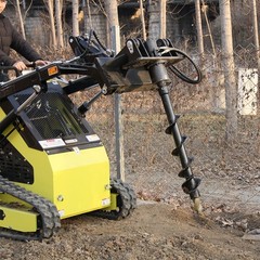 Hydraulic Skid Steer Auger Attachment for Bobcat CAT Kubota Loader Landscaping
