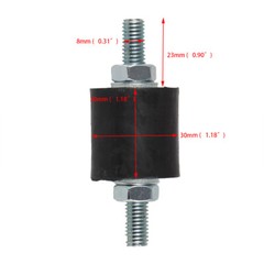 4pcs M8 Rubber Shock Absorber Anti Vibration Isolator Mounts Bobbins 30mm×30mm