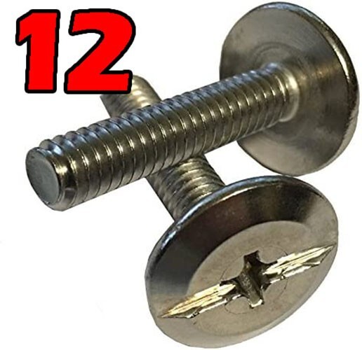 Qty. 12 Stainless 8-18 Hurricane Shutter Sidewalk Bolts 1/4 – 20 x 3/4 inch