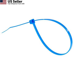 GTSE 12 Inch Blue Zip Ties, 100 Pack, 50lb Strength, UV 12″ (50lb),