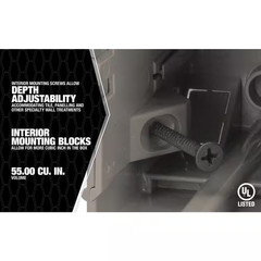 Smart Box 3-Gang Multi-Mount Adjustable Depth Device Box