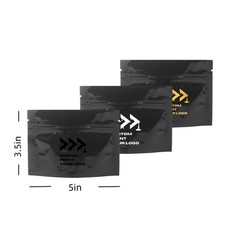 5×3.5″ Black Heavy-Duty Aluminum Foil Pouch with Strong Zipper | Multi-Purpose