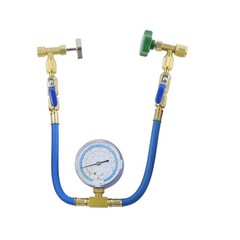 R290 and R600A Charging Hose and Gauge Set with Can Tap and Shut Off Valves