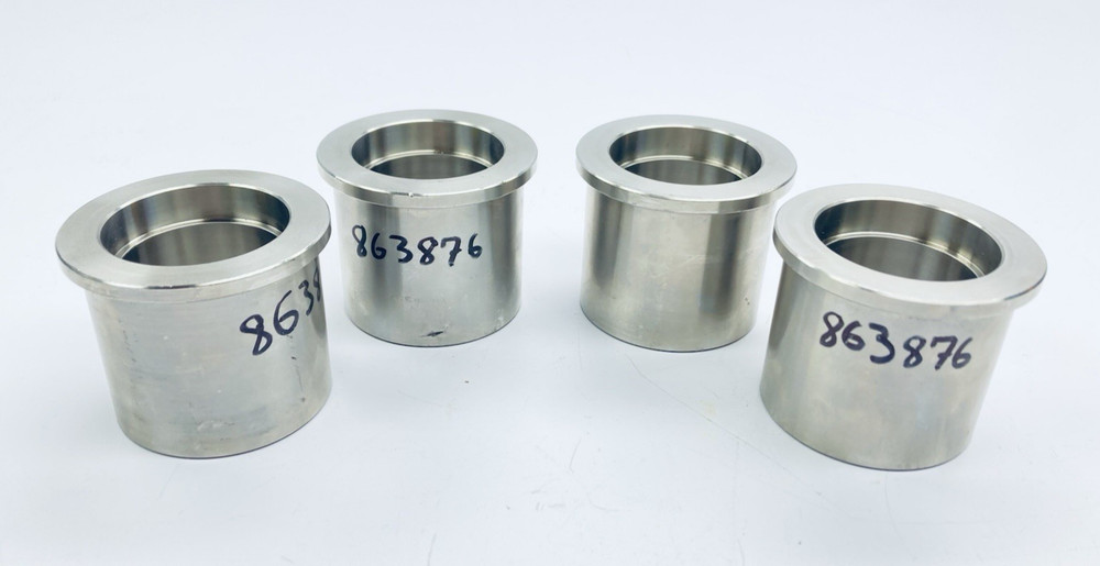 Lot of 4 Stainless Steel 47mm x 47mm Butt Weld Adapter