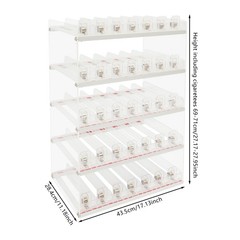 Wall Mounted Acrylic Cigarette Display Organizer With Auto Cigarette Pusher