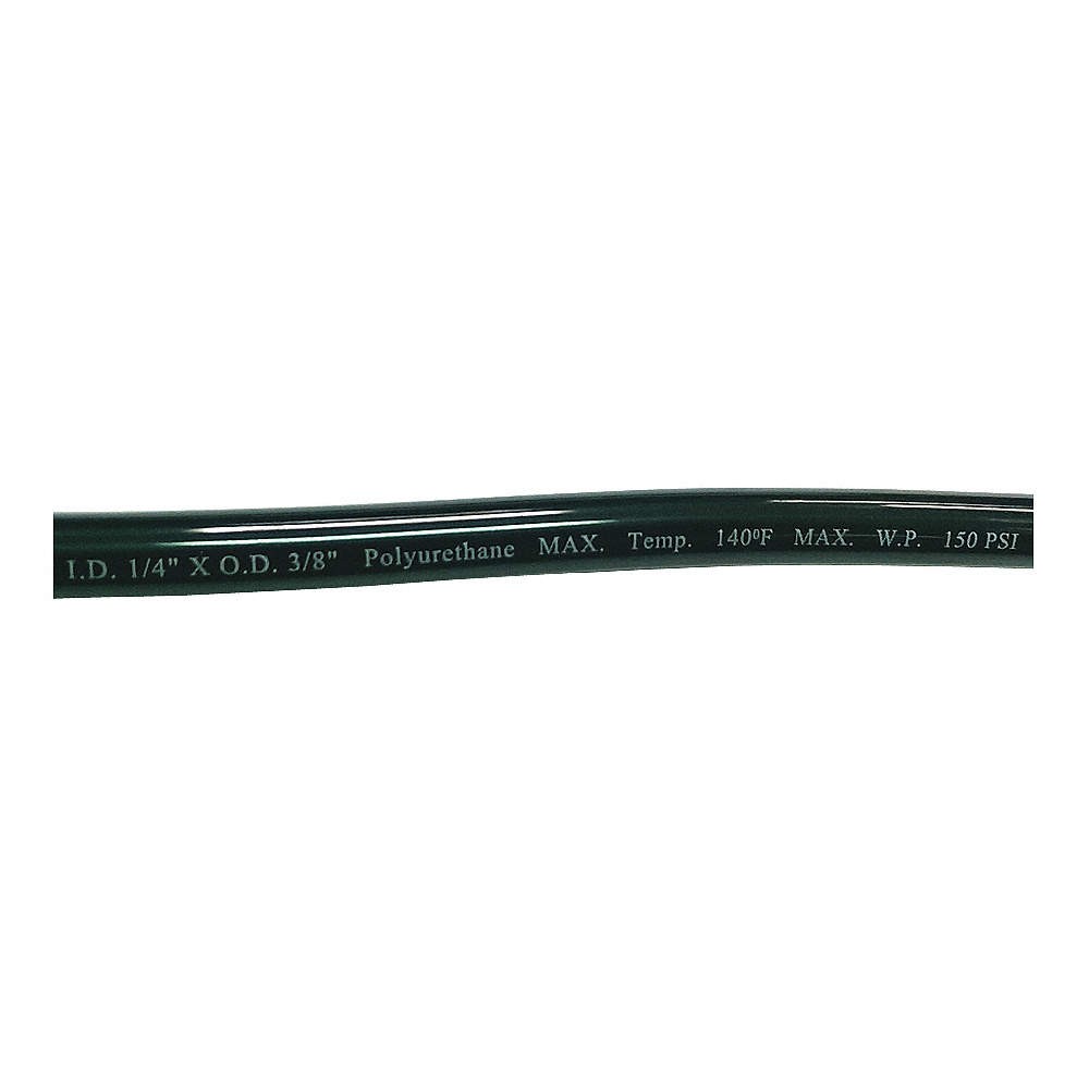 GRAINGER APPROVED 1PBN2 Tubing,1/4 In. IDx3/8 In OD,100 Ft,Black 1PBN2