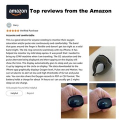 Wellue O2 Ring Pulse Oximeter O2Ring Oxygen Monitor with Free APP and PC Reports