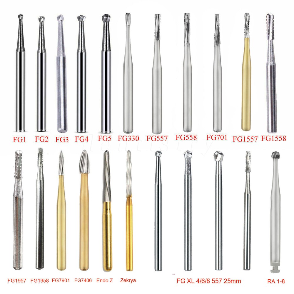 Dental Carbide Burs RA FG For Contra Angle Slow / High Speed Handpiece