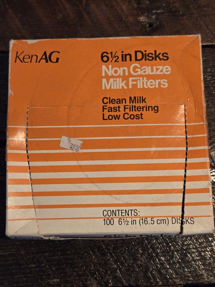 Milk Filter Strainer – For 6.5 inch Disk – Opened Box of 100 – Ken Ag