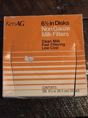 Milk Filter Strainer – For 6.5 inch Disk – Opened Box of 100 – Ken Ag