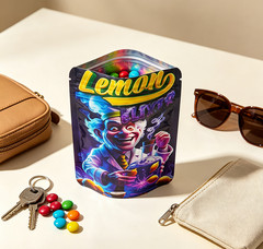 100pcs 3.5g Mixed Holographic Mylar Bags Smell Proof Resealable Zipper Pouches
