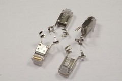 Lot of 4 SS-39200-010 Bel Stewart Cat6 Modular Connector Plug RJ45 8p8c Clamp