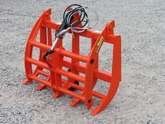 48″ Compact Tractor Root Rake Clam Grapple Attachment Skid Steer Quick Attach