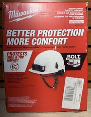 Milwaukee 48-73-1337 Gray Front Brim Helmet with BOLT – Type 2, Class E